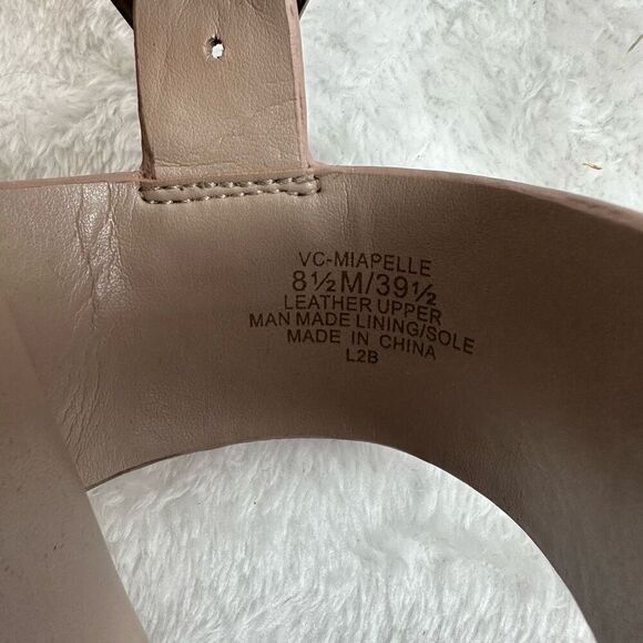 Vince Camuto Women's 8.5 Miapelle Platform Wedge Sandal Brown Leather Espadrille - Picture 4 of 8